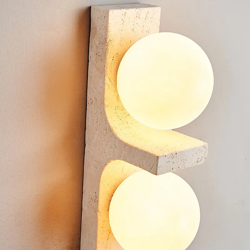 Natural Travertine Modern Wall Lights