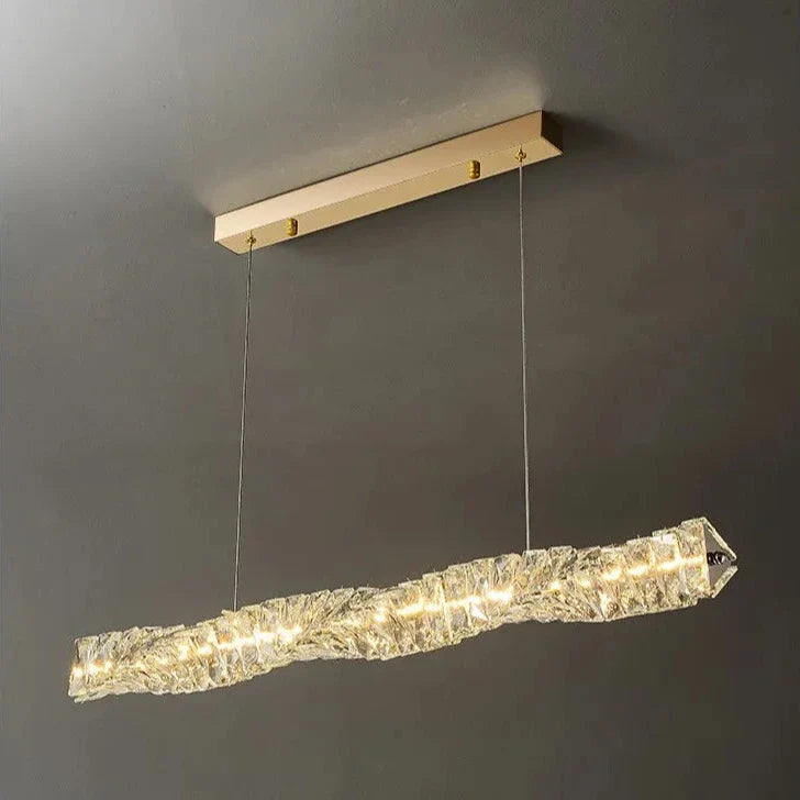 Bacci Modern Crystal Dining Room Light Fixture