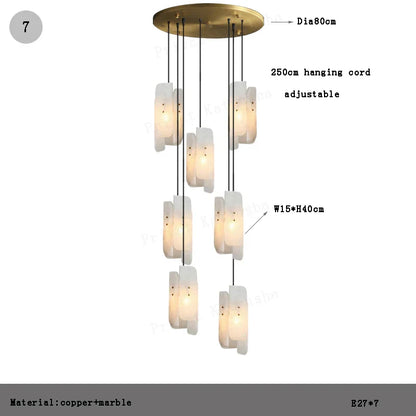 Moonshade Natural Marble Pendant Lights