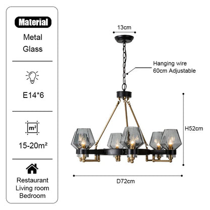 Retro American Pendant Chandelier Light Fixture