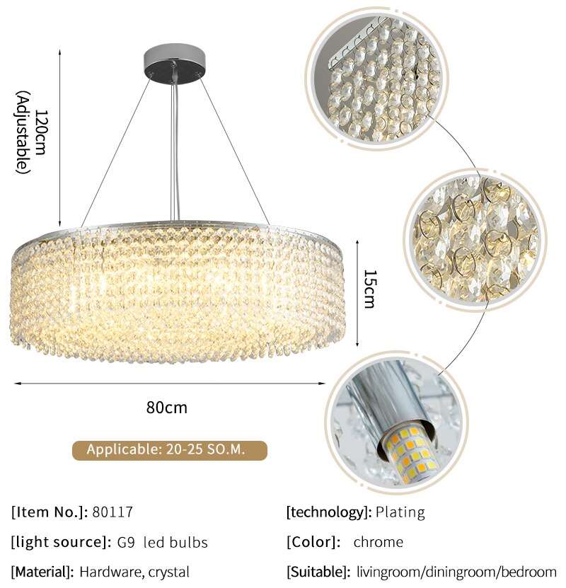 Alleri Crystal Ceiling Light Fixture