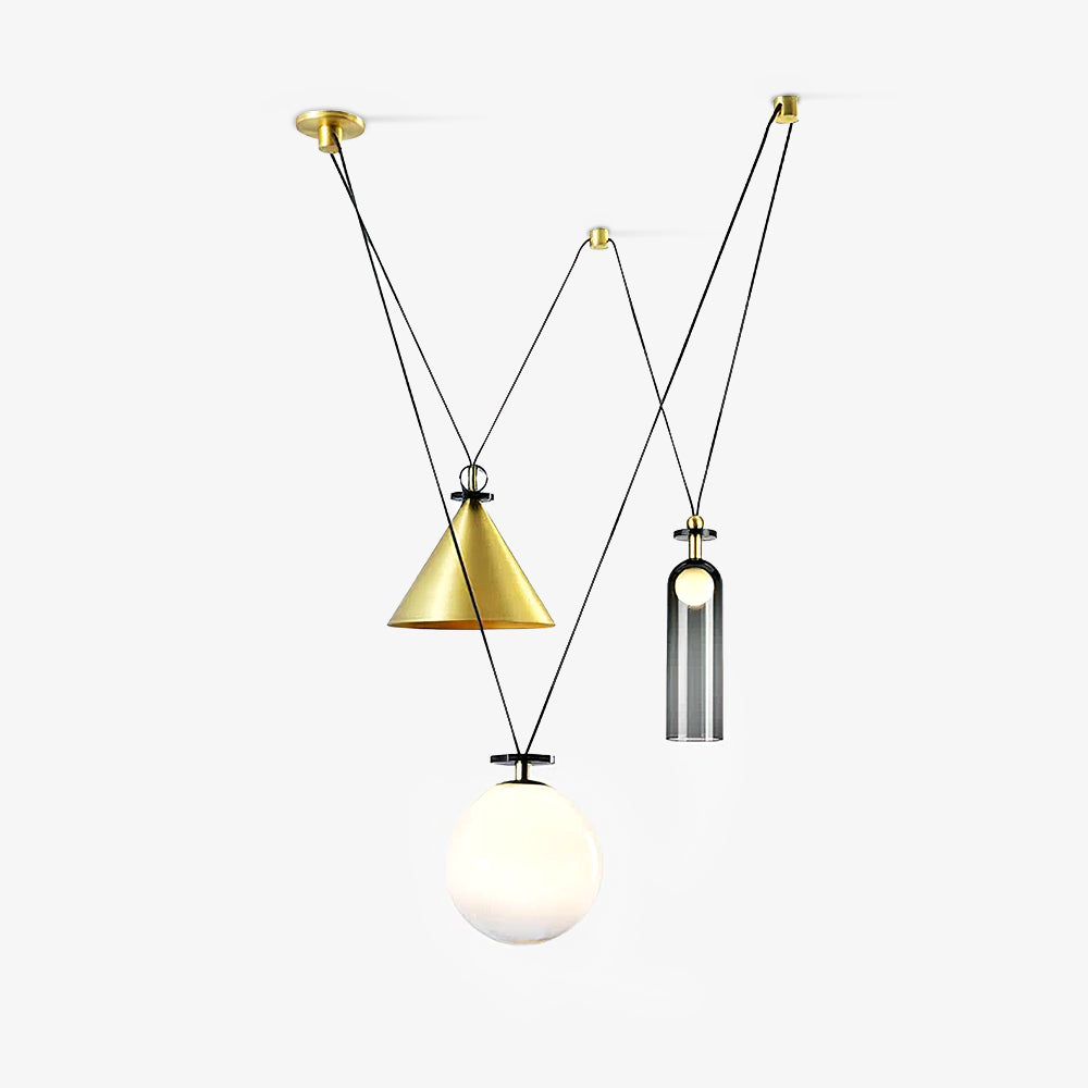 Geometric Shape Art Modern Gasolier Chandelier