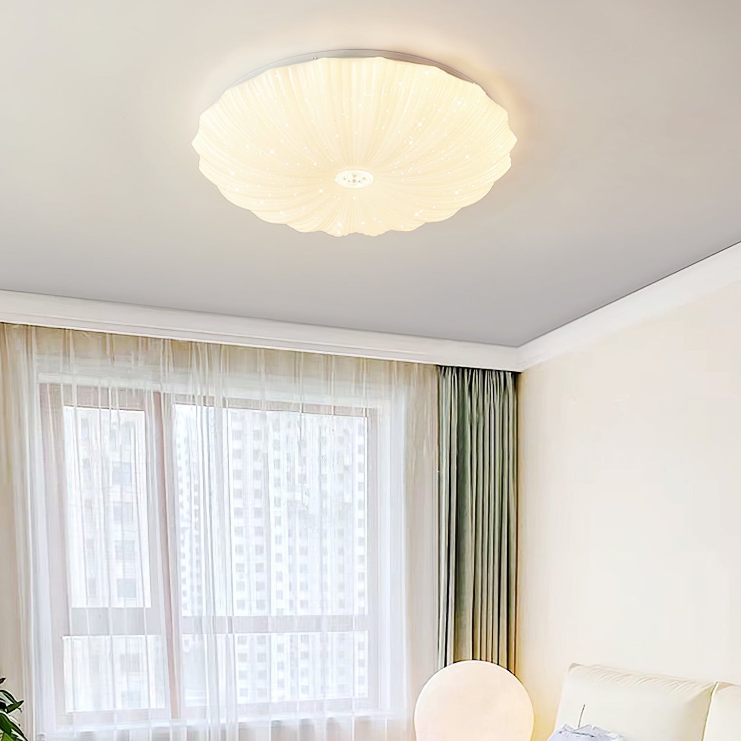 Acrylic Shell Round Overhead fixture Ceiling Lamp