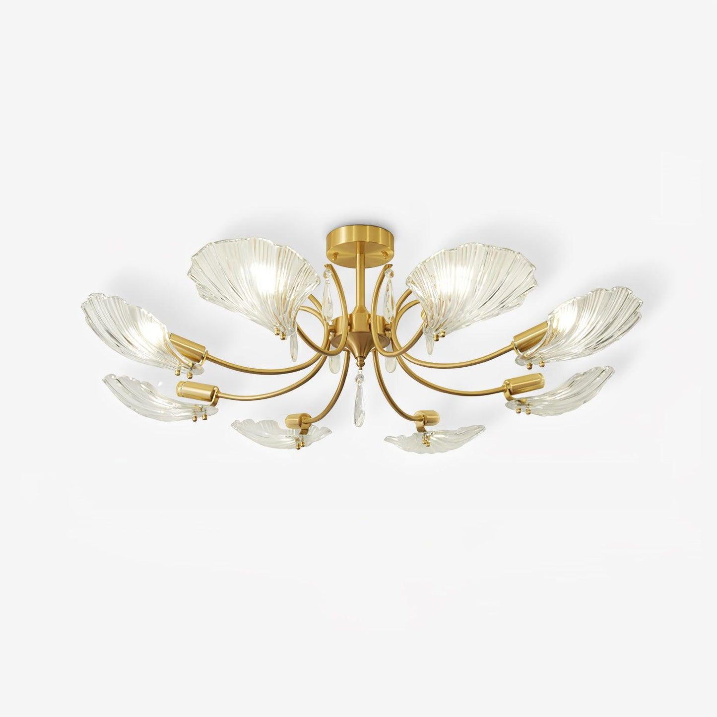 Shell Brass Overhead light Ceiling Lamp