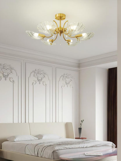 Shell Brass Overhead light Ceiling Lamp