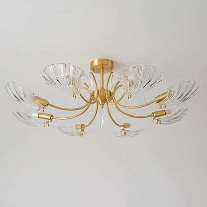 Shell Brass Overhead light Ceiling Lamp