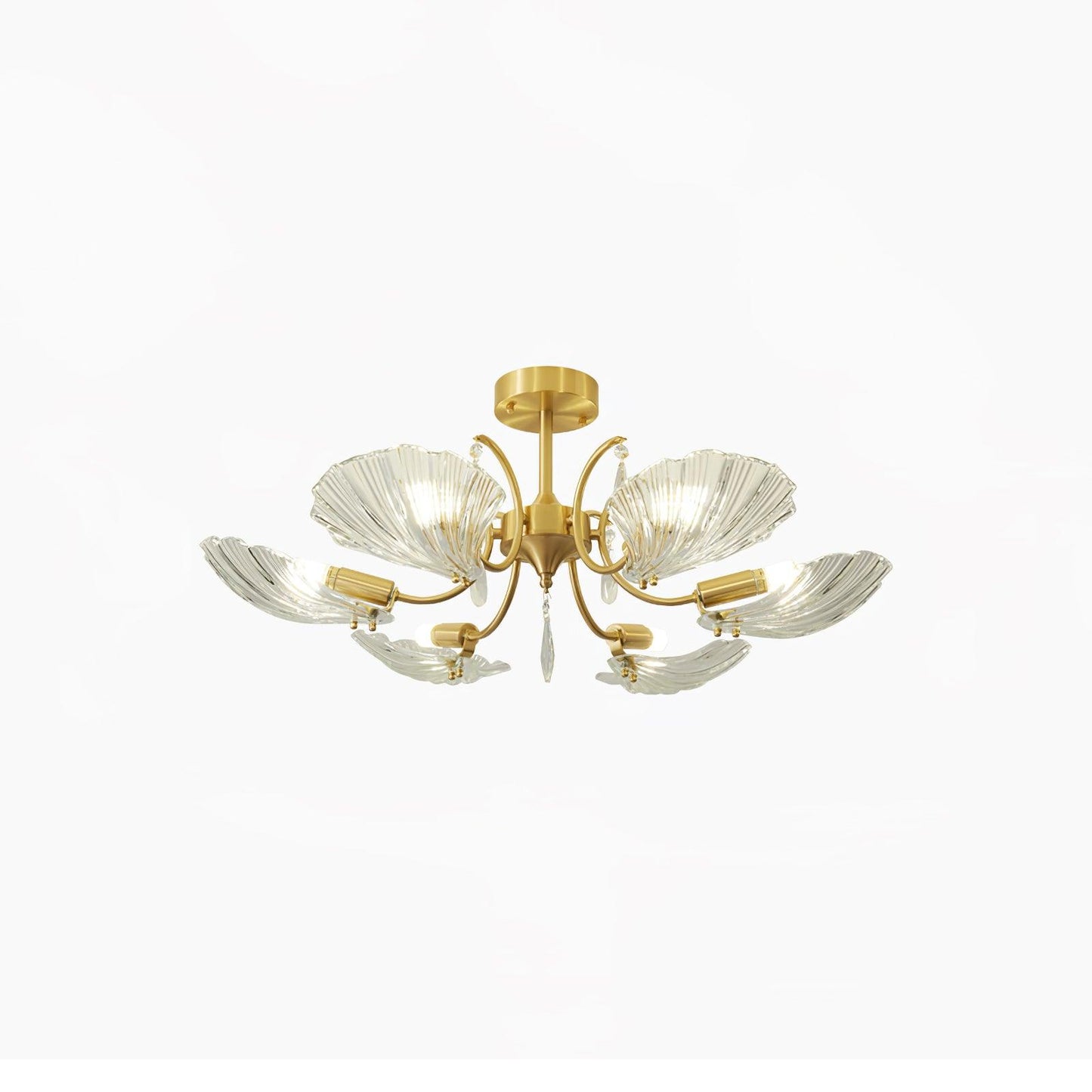 Shell Brass Overhead light Ceiling Lamp