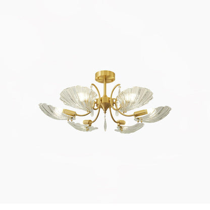 Shell Brass Overhead light Ceiling Lamp