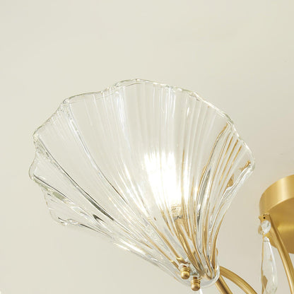 Shell Brass Overhead light Ceiling Lamp