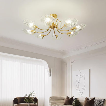 Shell Brass Overhead light Ceiling Lamp