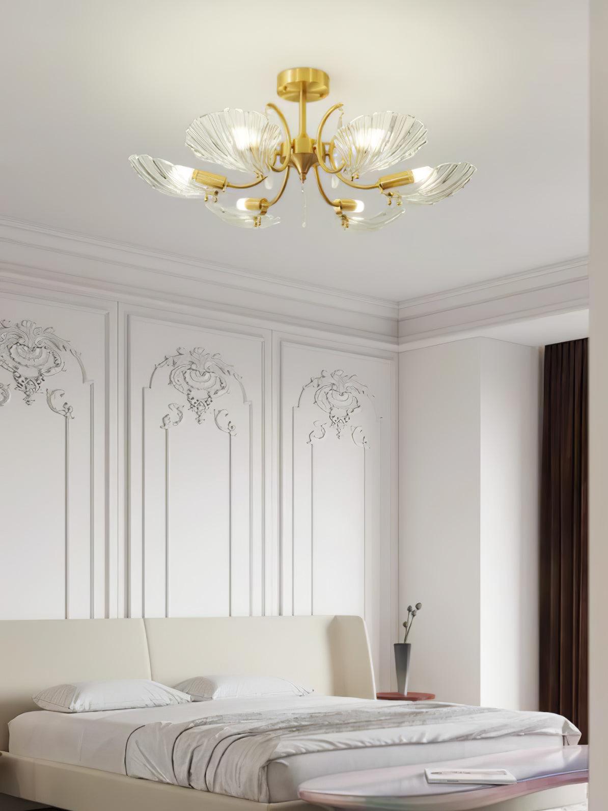 Shell Brass Overhead light Ceiling Lamp