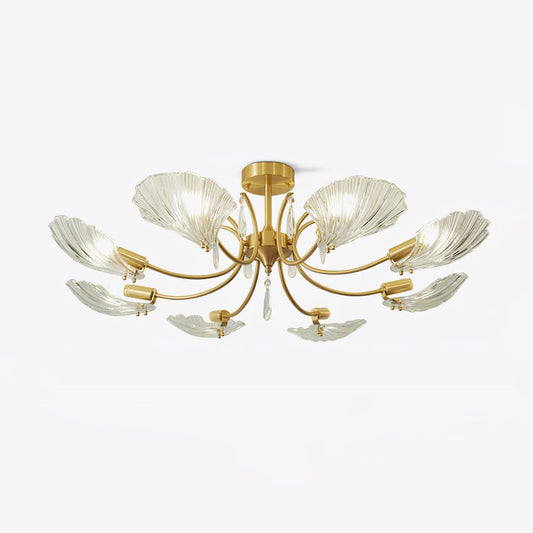 Shell Brass Overhead light Ceiling Lamp