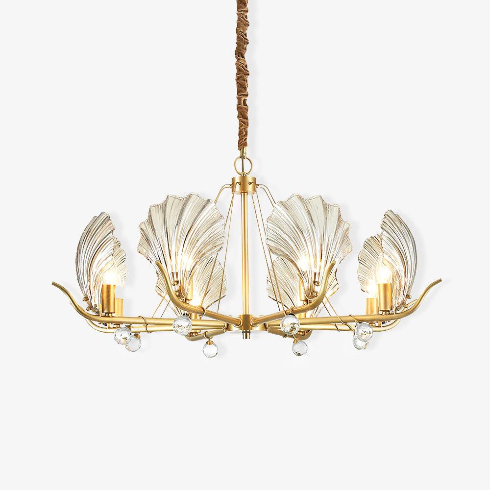 Shell Crystal Gasolier Chandelier