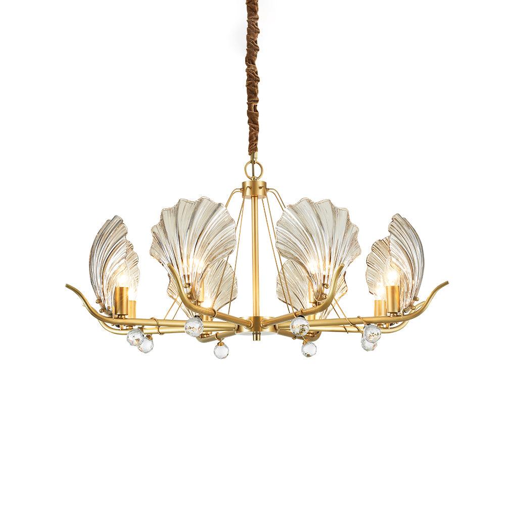 Shell Crystal Gasolier Chandelier