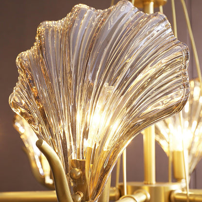 Shell Crystal Gasolier Chandelier