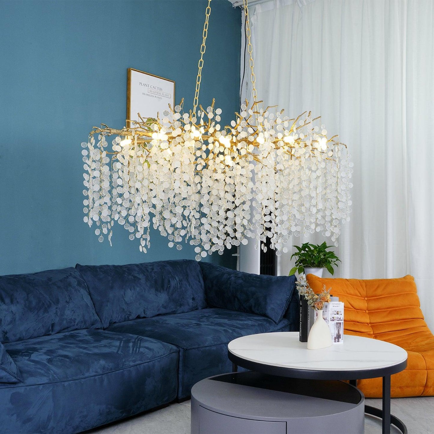 Shiro Noda Crystal Pendant light Chandelier