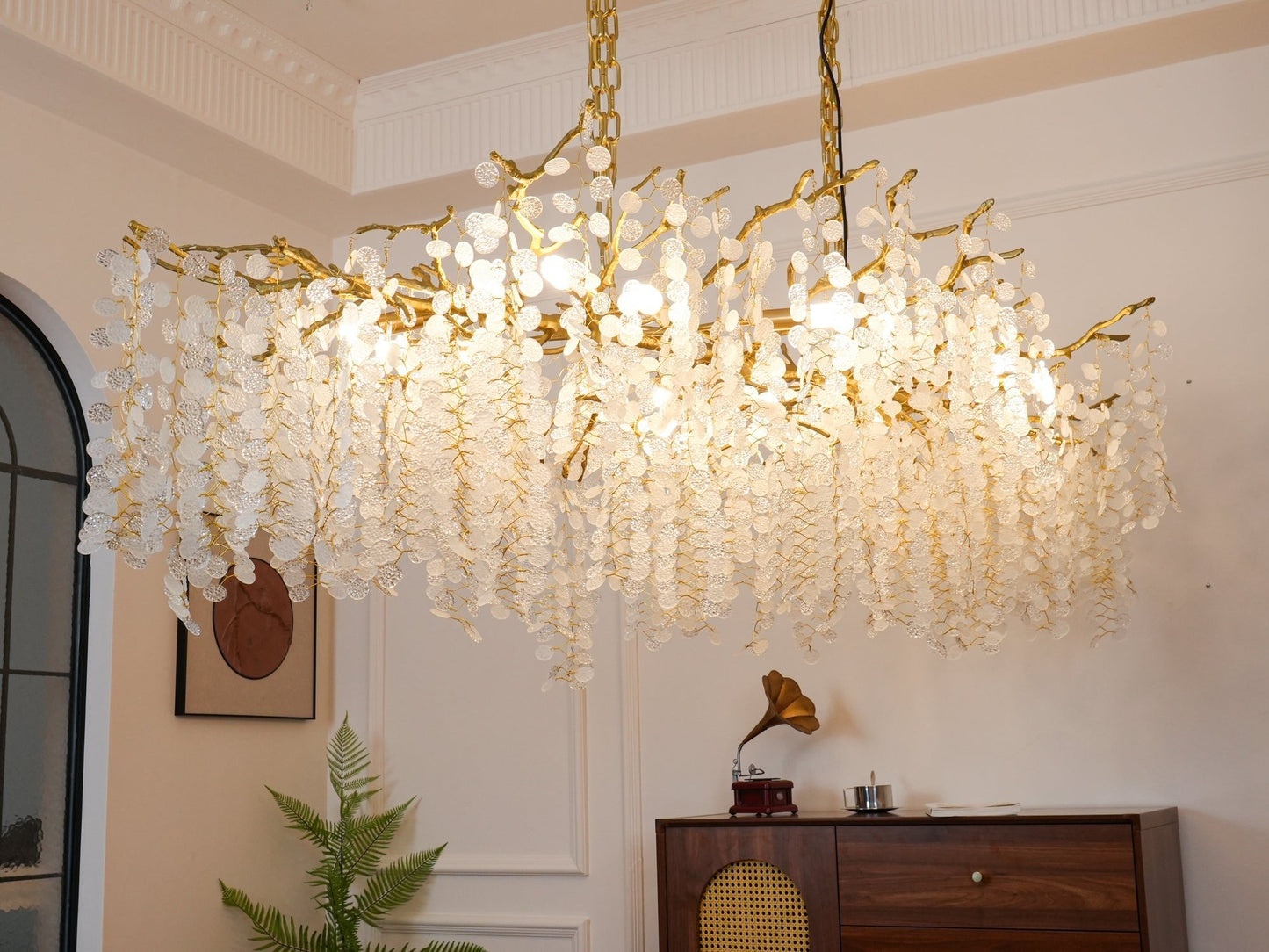 Shiro Noda Crystal Pendant light Chandelier