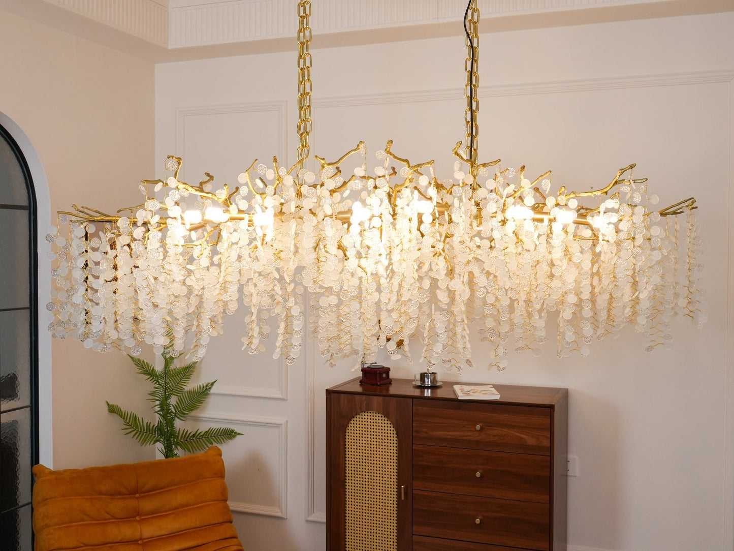 Shiro Noda Crystal Pendant light Chandelier