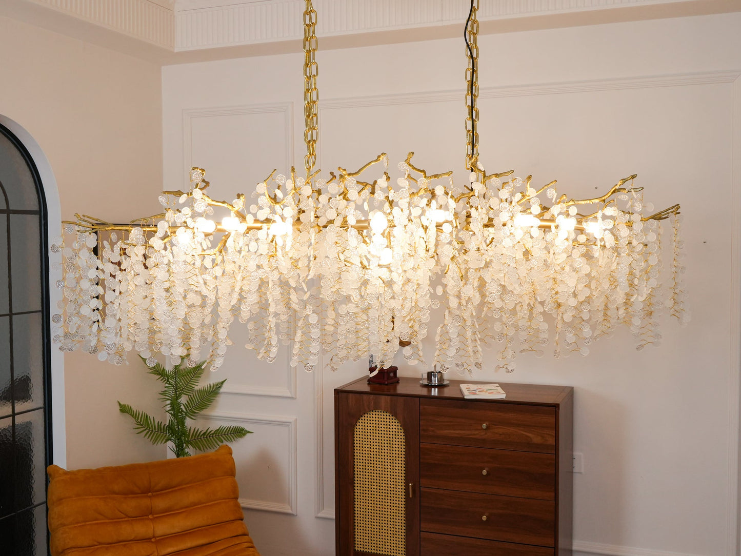 Shiro Noda Crystal Pendant light Chandelier