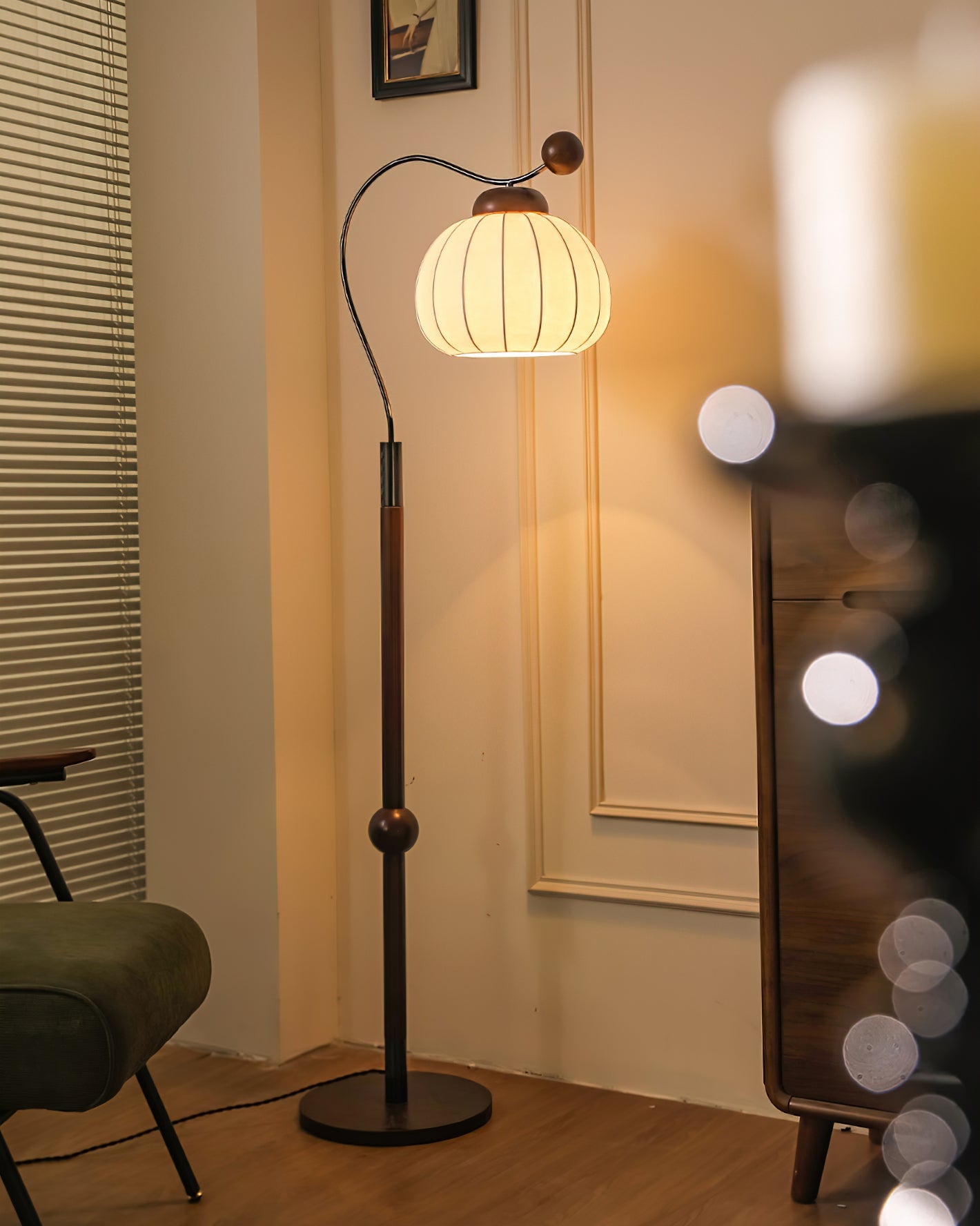 Silk Globe Ambient Floor Lamp Floor Lamp