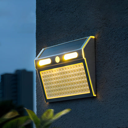 Rectangular Waterproof LED Motion Sensor Solar Wall Lights Outdoor Wall Lamp