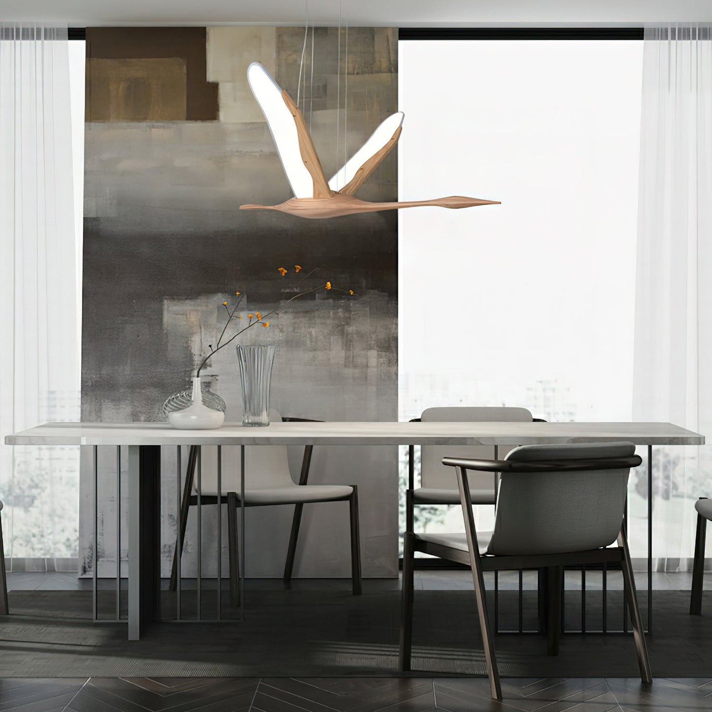 Solitude Crane Drop light Pendant Lamp