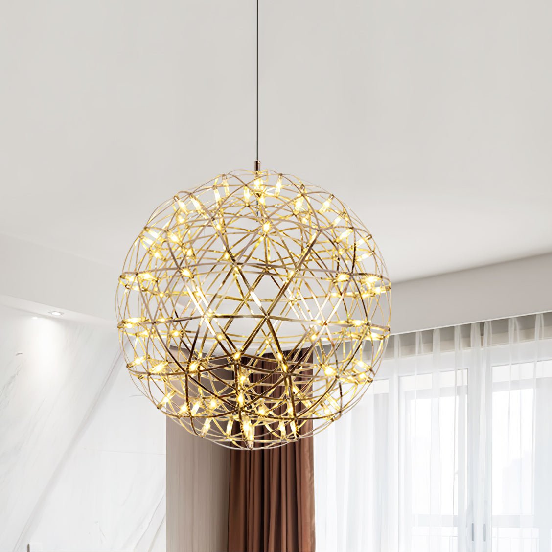 Gold Spark Ball Droplight Pendant Light