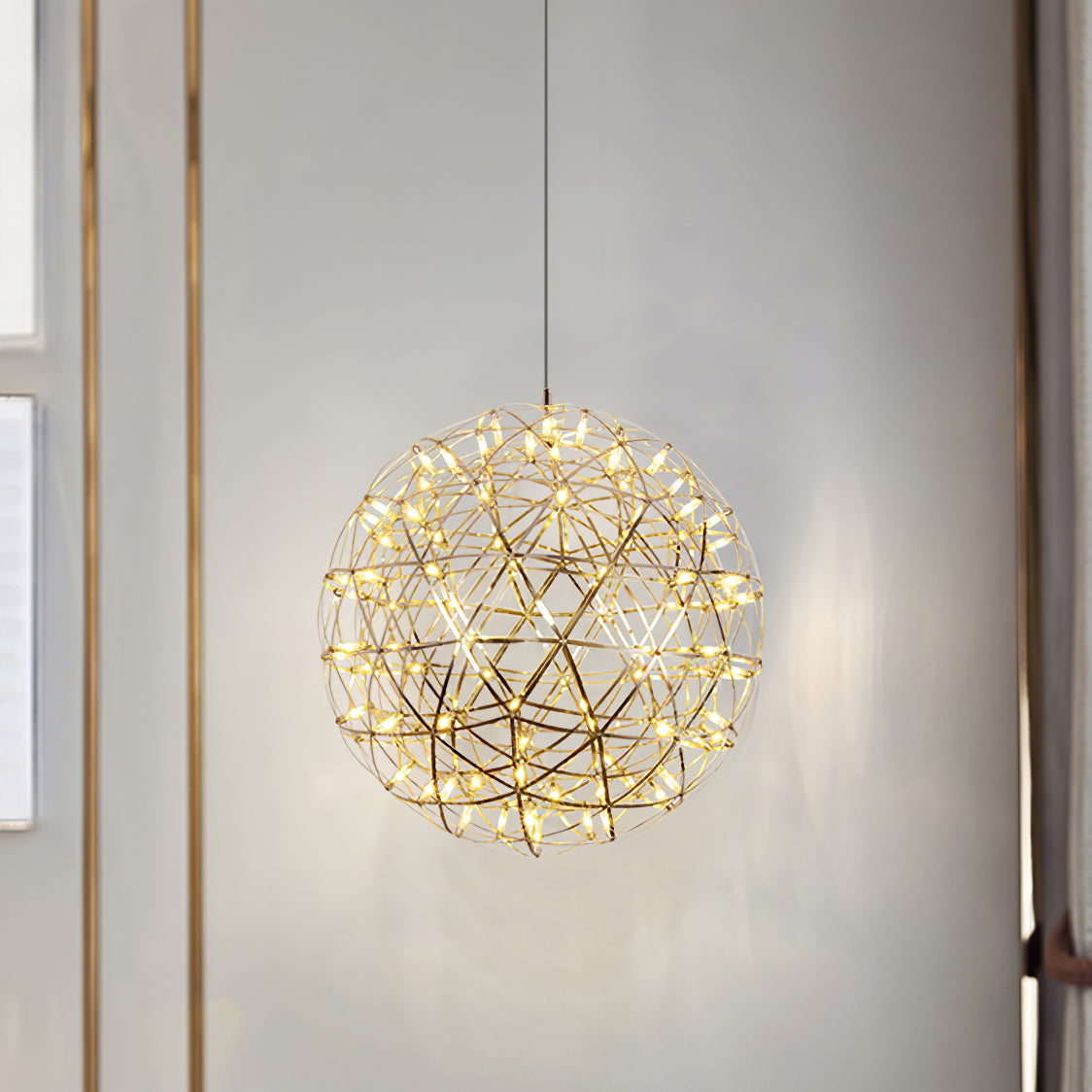 Gold Spark Ball Droplight Pendant Light