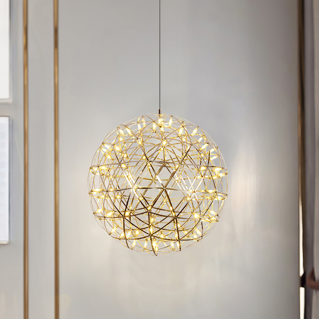 Gold Spark Ball Droplight Pendant Light