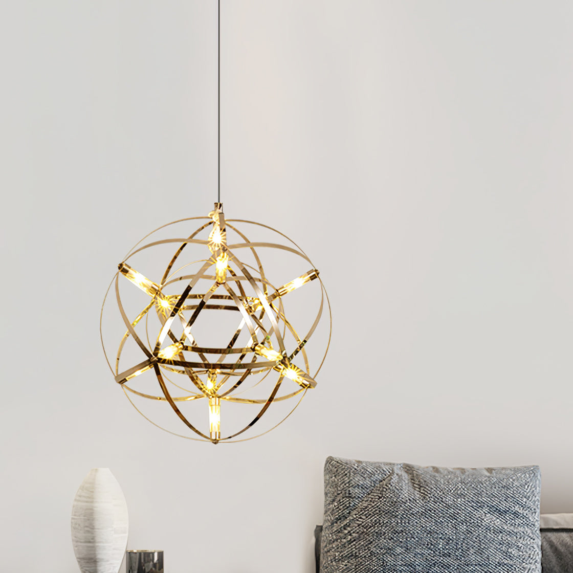 Gold Spark Ball Droplight Pendant Light