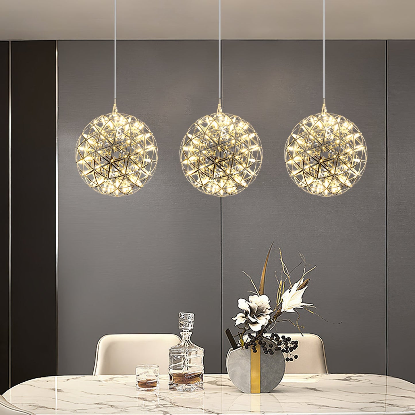 Gold Spark Ball Droplight Pendant Light