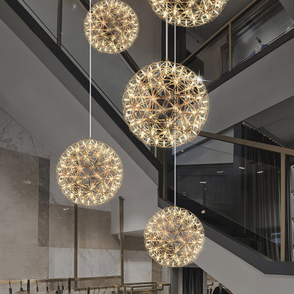 Silver Spark Ball Drop light Pendant Light