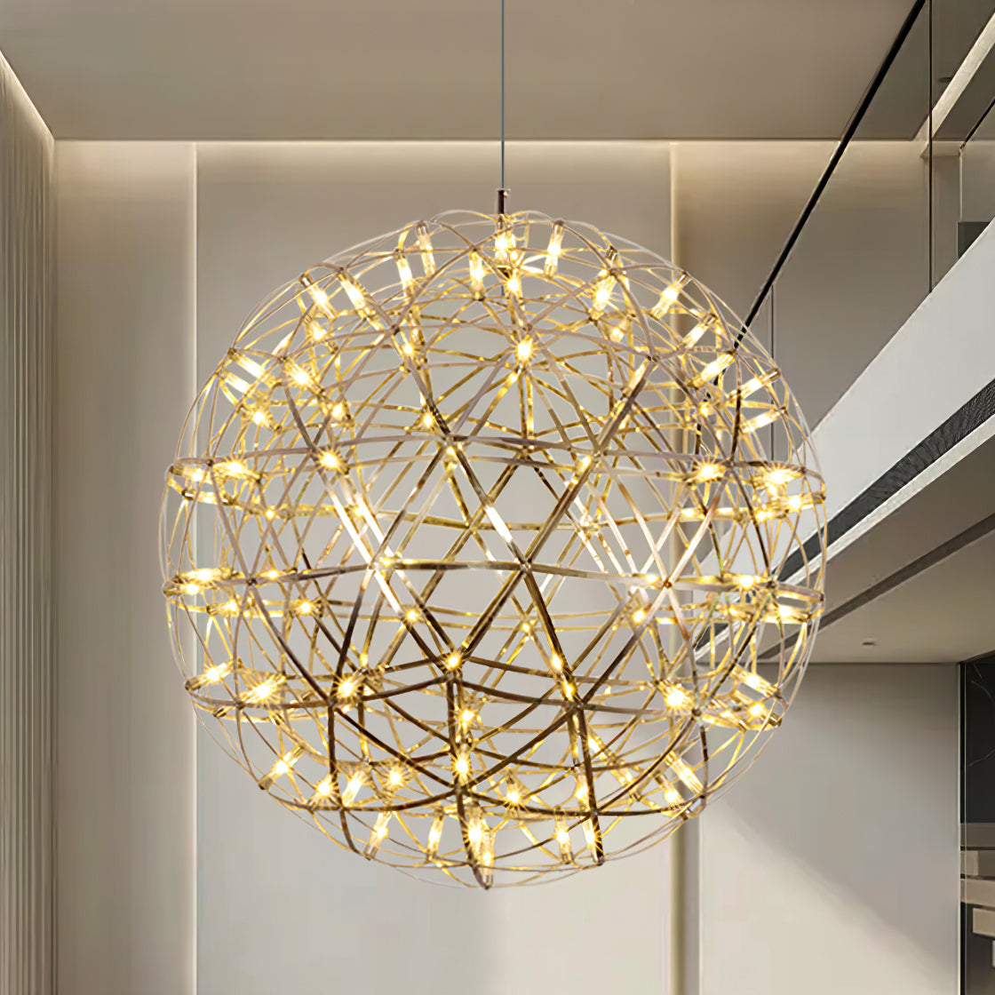 Silver Spark Ball Drop light Pendant Light