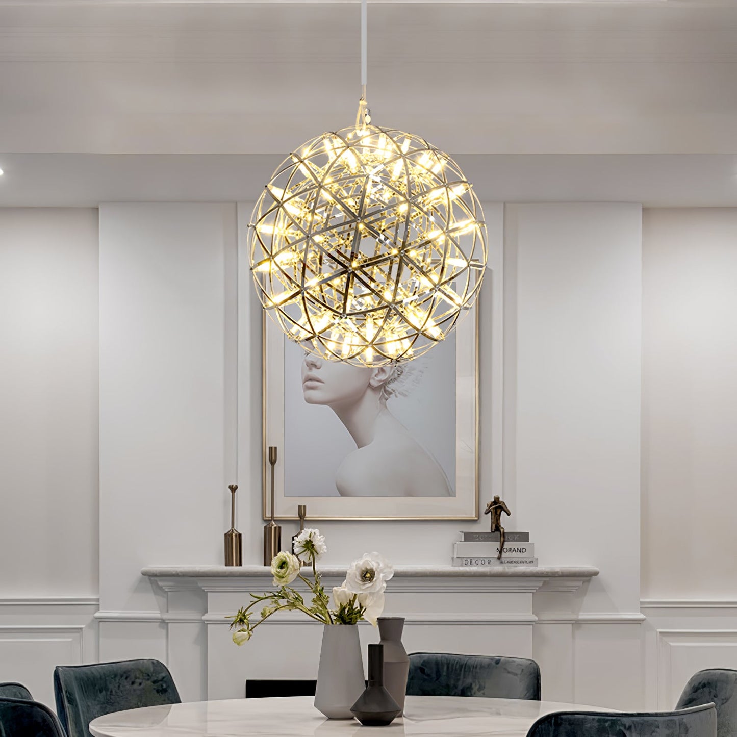 Gold Spark Ball Droplight Pendant Light