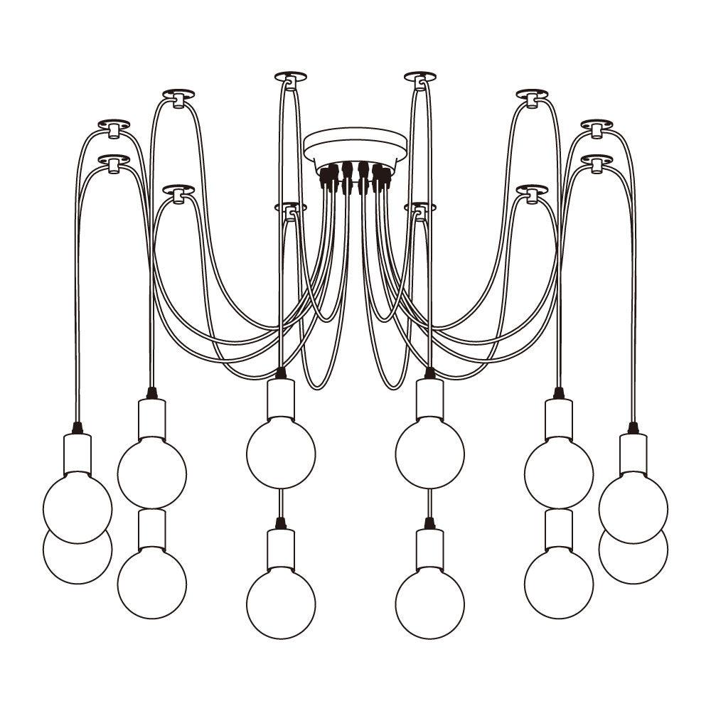 Spider Ceiling Gasolier Chandelier