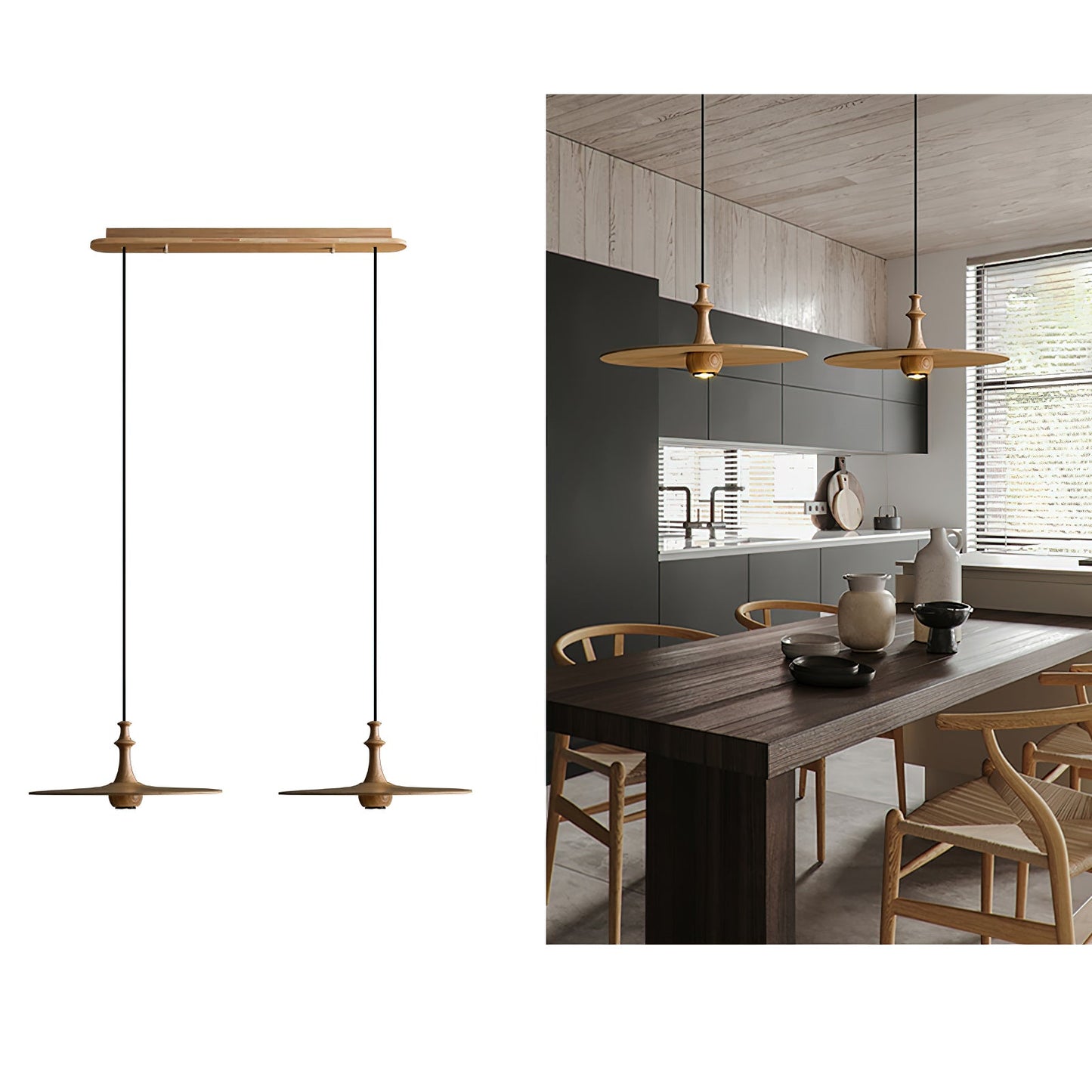 Spindle Disc Houselight Pendant Lamp