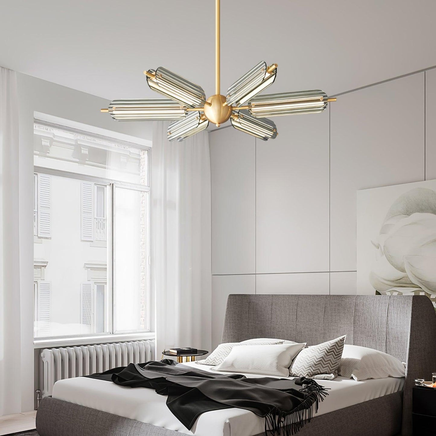 Sputnik Brass Electrolier Chandelier