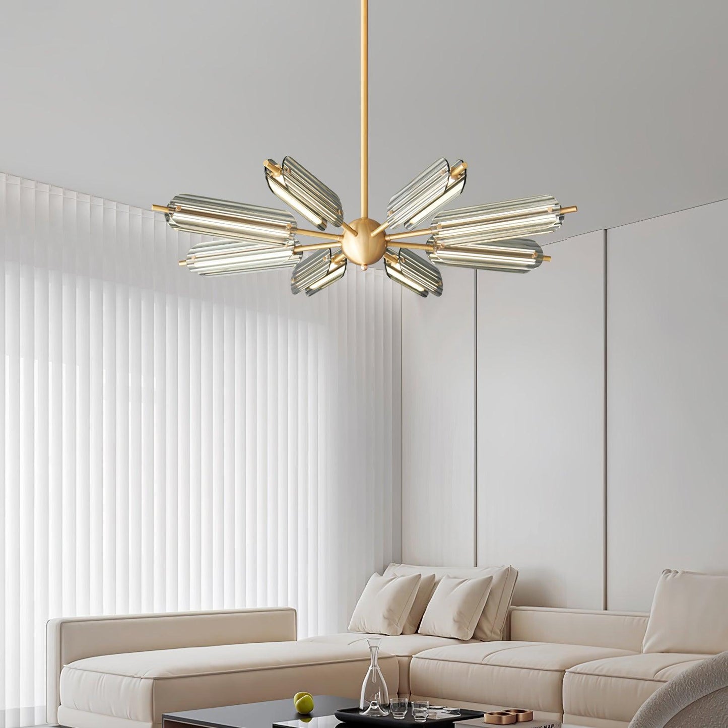 Sputnik Brass Electrolier Chandelier