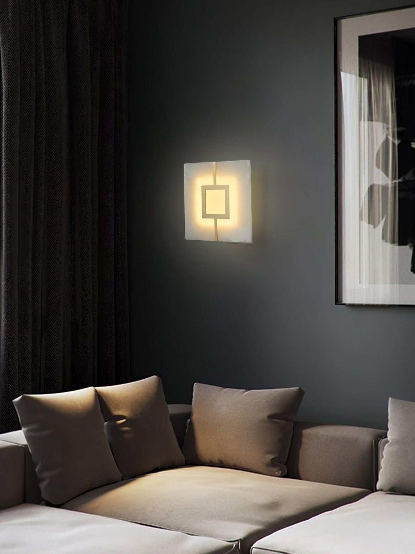 Square Alabaster Wall-mounted light Wall Lamp