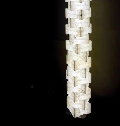 Stacked Alabaster Squares Tall Lamp Floor Lamp