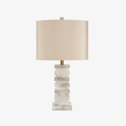 Stacked Alabaster Side table lamp Table Lamp