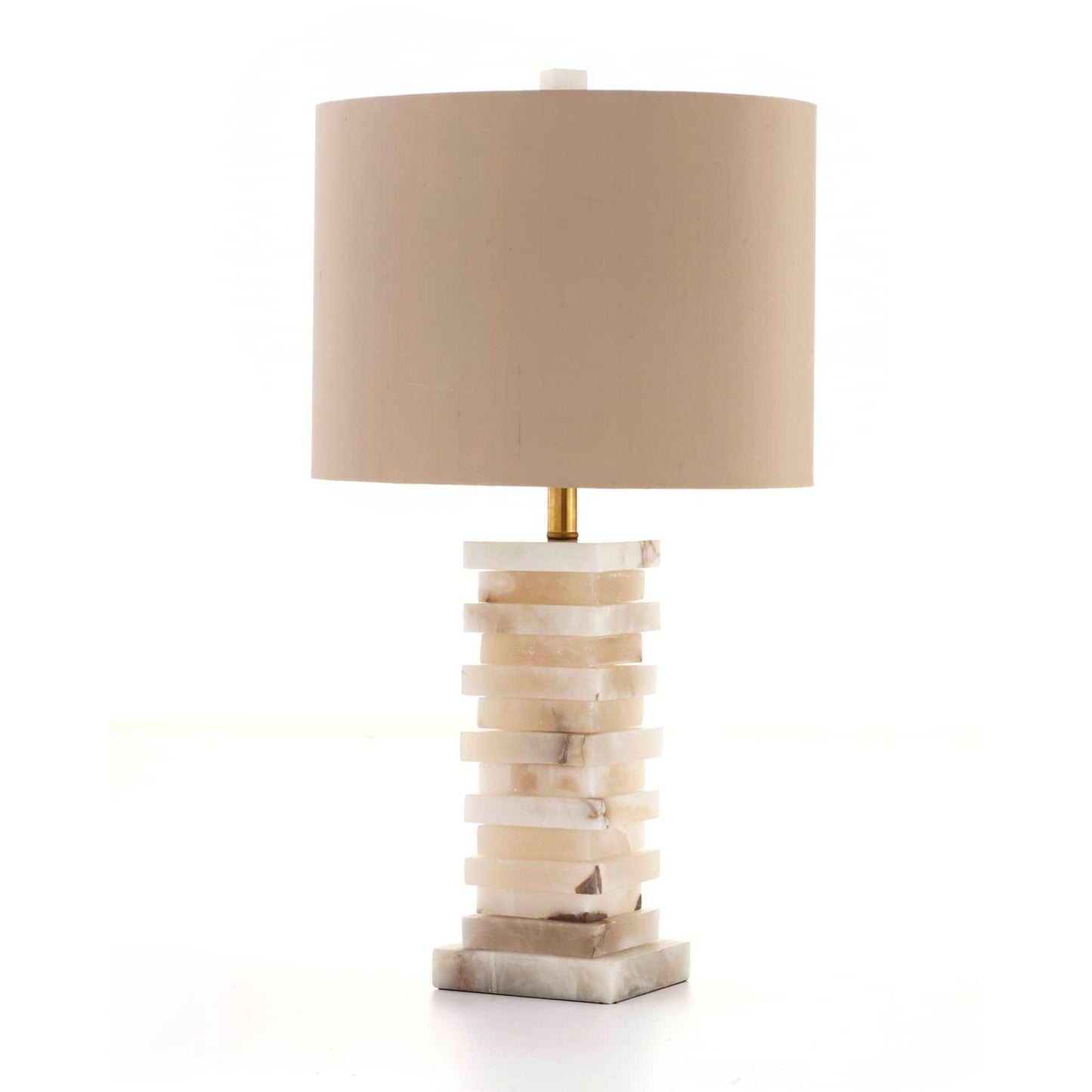 Stacked Alabaster Side table lamp Table Lamp