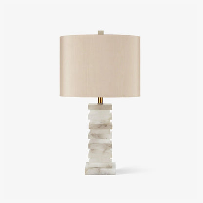 Stacked Alabaster Side table lamp Table Lamp