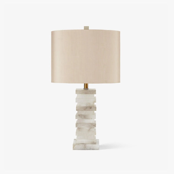 Stacked Alabaster Side table lamp Table Lamp