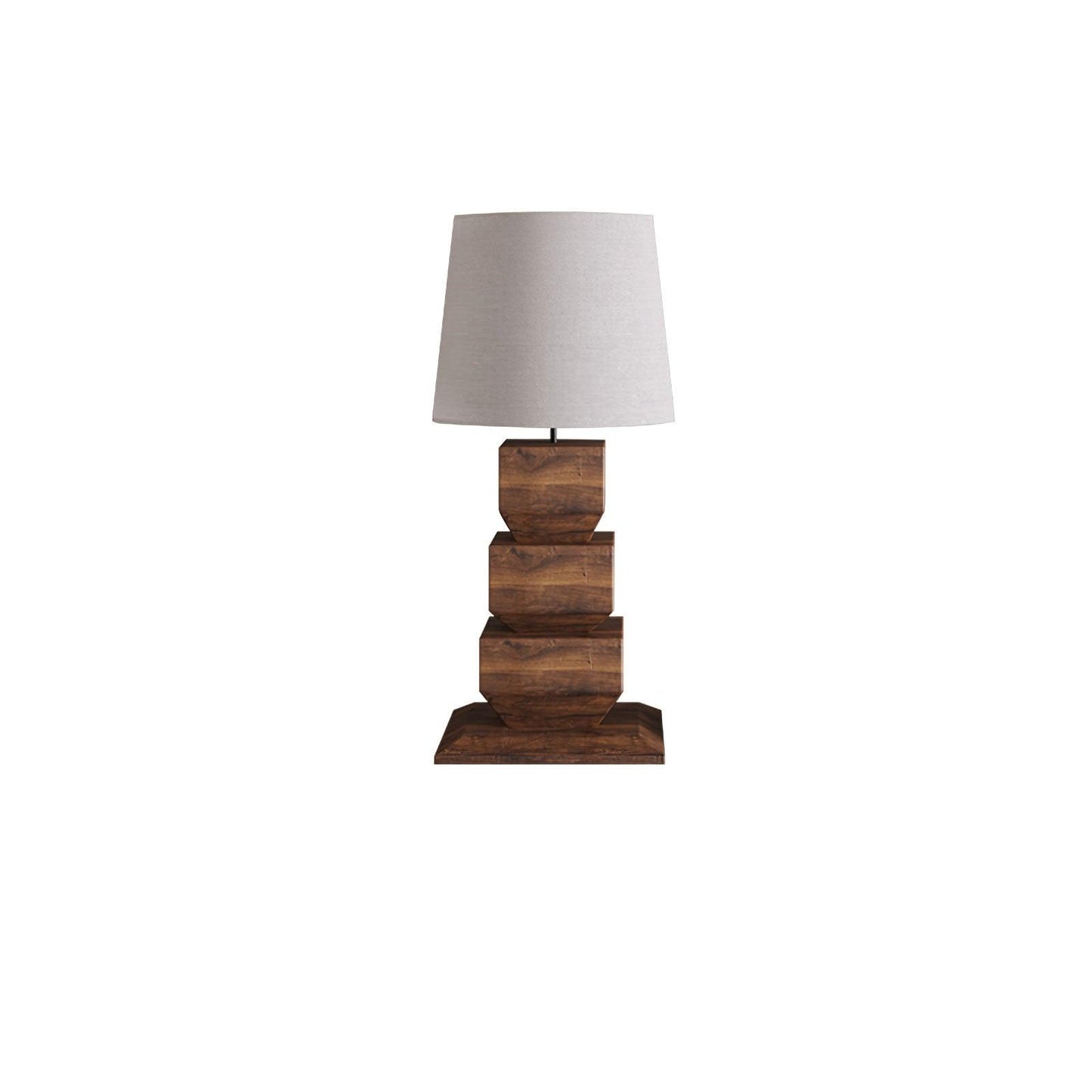 Stacked Wooden Side table lamp Table Lamp