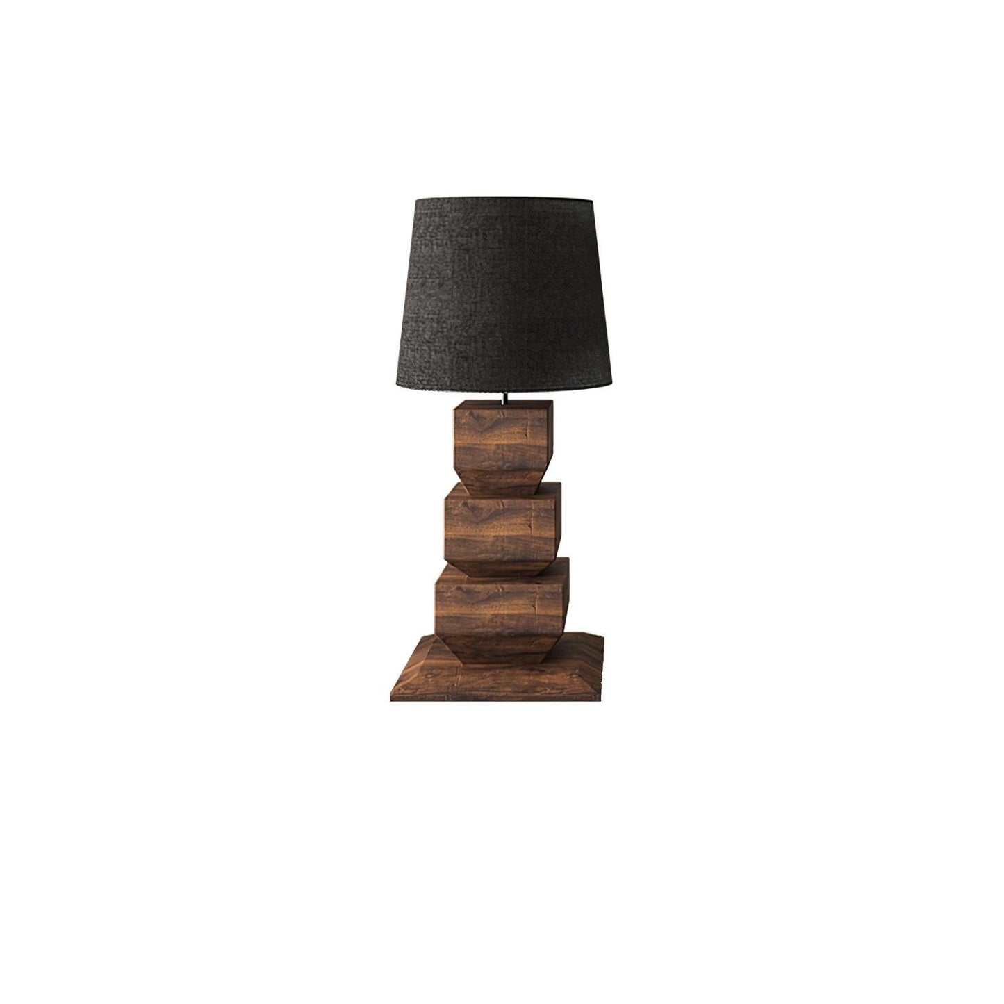 Stacked Wooden Side table lamp Table Lamp