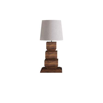 Stacked Wooden Side table lamp Table Lamp