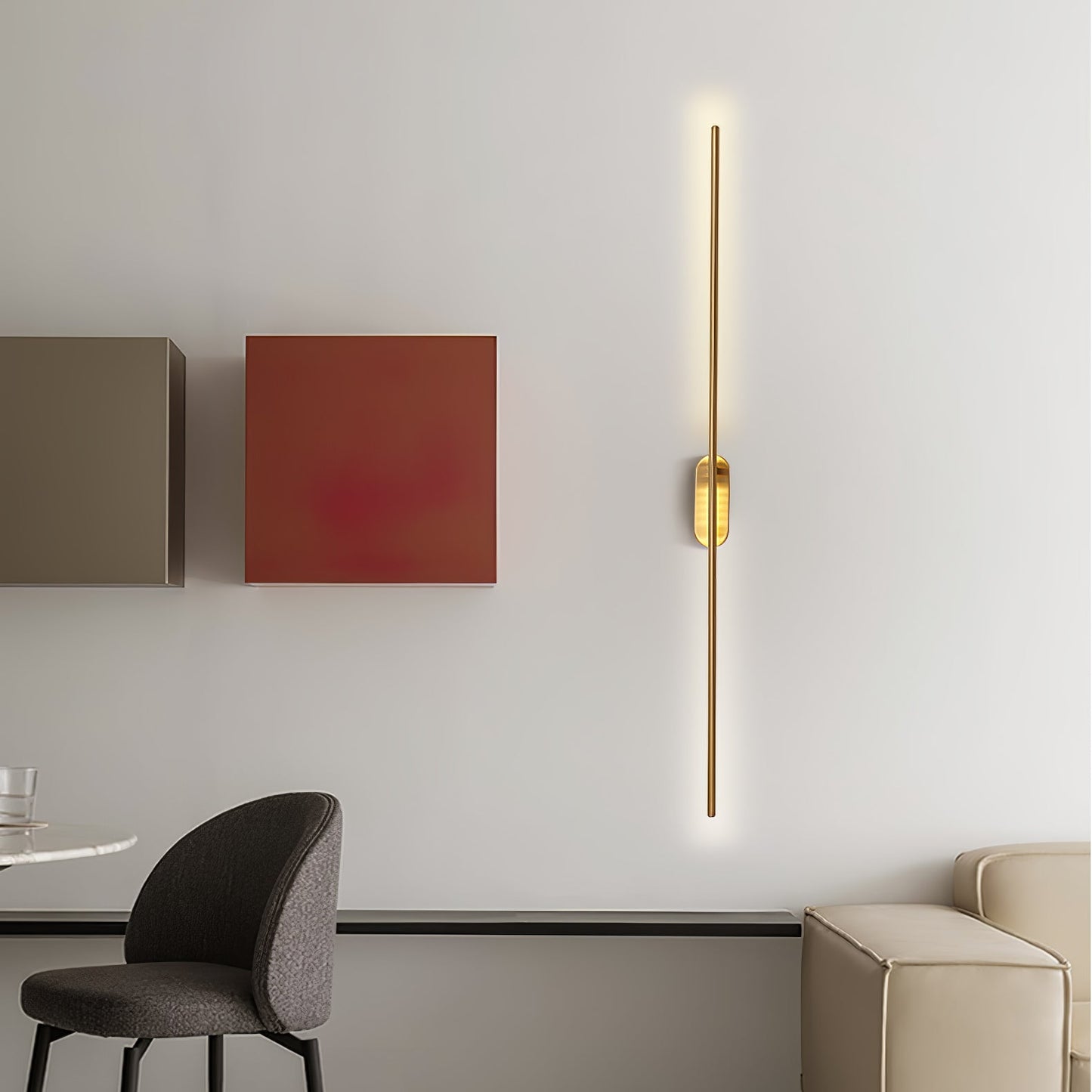 Stick Shaped Metal Wall-mounted light Sconce