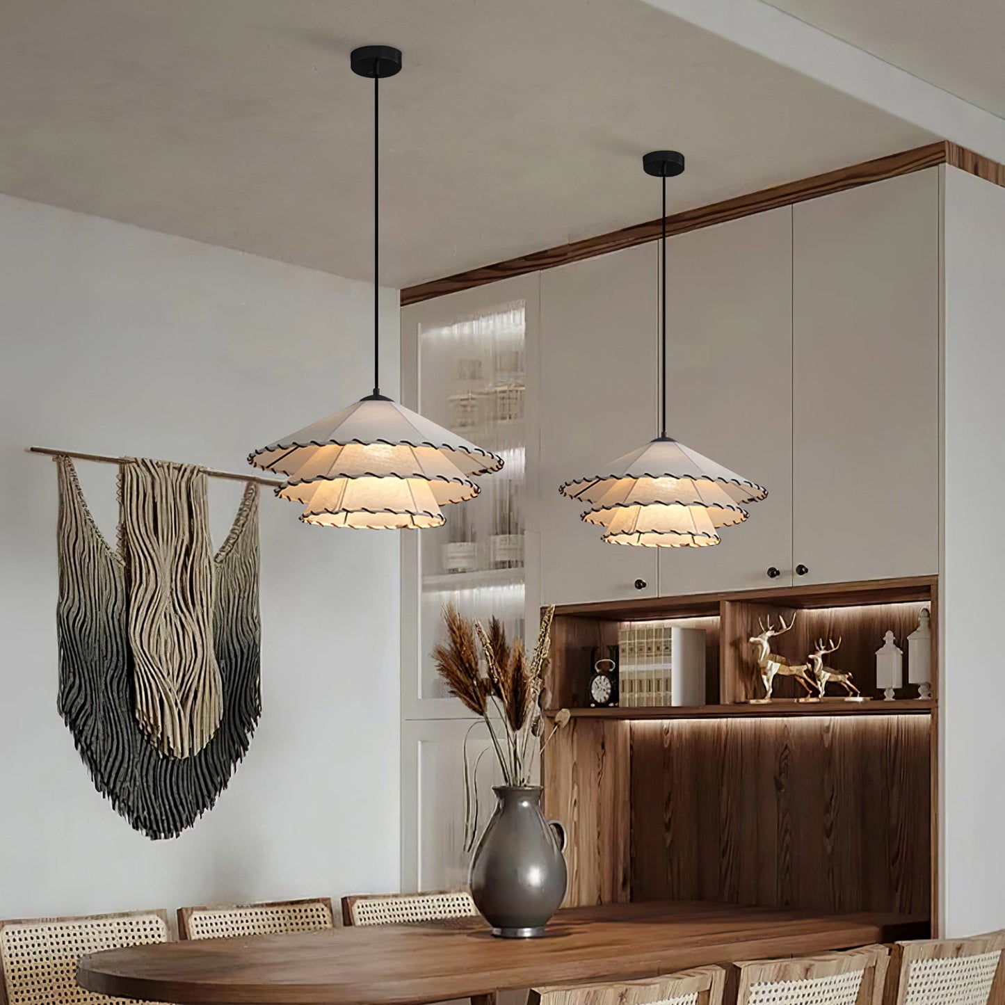 Lotus Leaf Fabric Hanging light Pendant Light