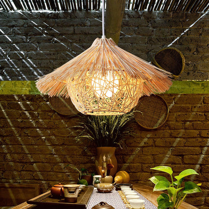 Straw Hat Hanging light Pendant Light